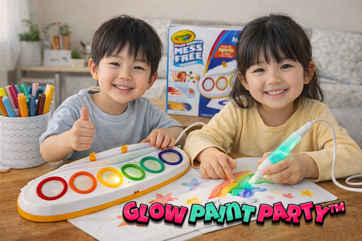 Glow Paint Party™(グローペイントパーティー)✨ 光るのに、汚れない。魔法のおえかき体験
