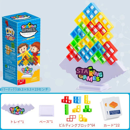 Tetris Tower™ 64 家族で夢中になるバランス積み木ゲーム – 集中力・器用さ・笑顔が育つ！