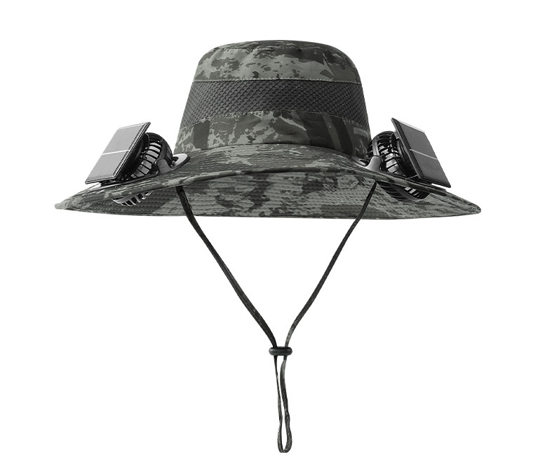 EcoFanHat™ ソーラーファン付き日除け帽子(夏の必需品)